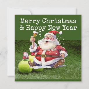 Cartes Pour Fêtes Annuelles Noël de tennis avec thème de tennis