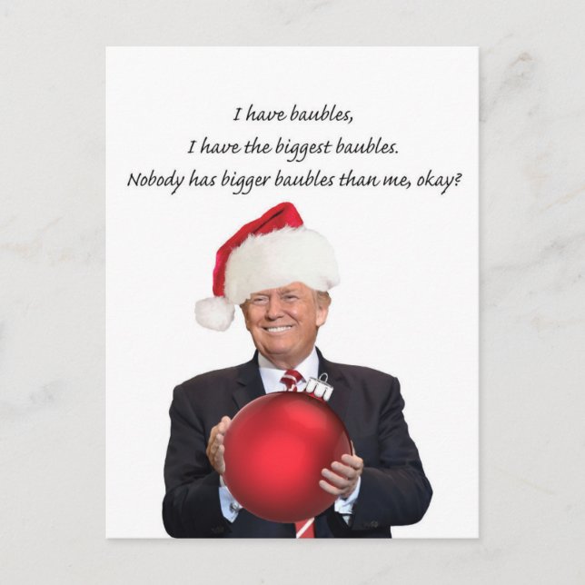 Cartes Pour Fêtes Annuelles Noël de Trump : les plus grandes difficultés (Devant)