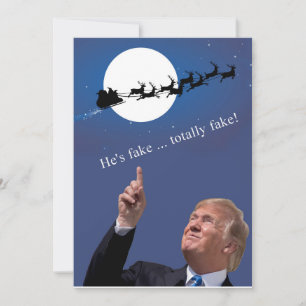 Cartes Pour Fêtes Annuelles Noël de Trump : Père Noël est un faux