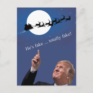 Cartes Pour Fêtes Annuelles Noël de Trump : Père Noël est un faux