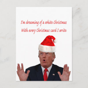 Cartes Pour Fêtes Annuelles Noël de Trump : Rêver d'un Noël blanc