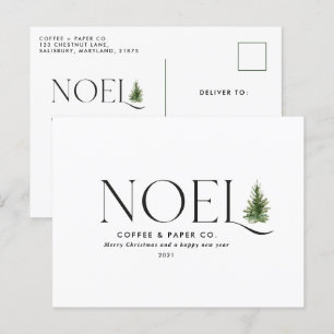 Cartes Pour Fêtes Annuelles Noel de typographie moderne affaires Noël
