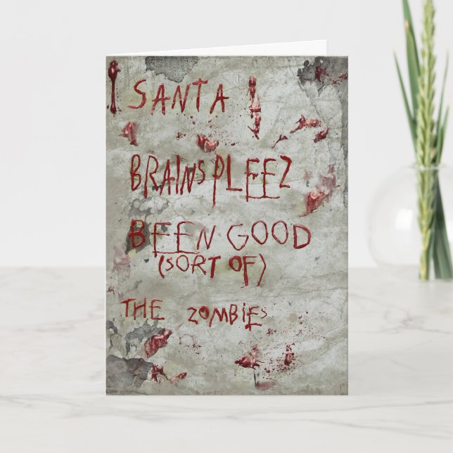 Cartes Pour Fêtes Annuelles Noël de zombi (Devant)