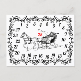 Cartes Pour Fêtes Annuelles Noël Décembre Compte à rebours Calendrier des Aven