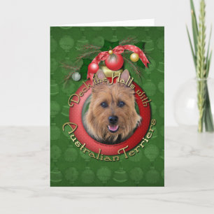 Cartes Pour Fêtes Annuelles Noël - Deck the Halls - Australian Terriers