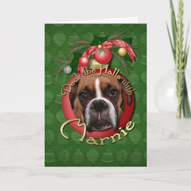Cartes Pour Fêtes Annuelles Noël - Deck the Halls avec Marnie (Devant)