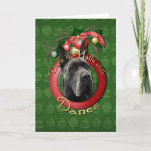 Cartes Pour Fêtes Annuelles Noël - Deck the Halls - Danois - Grey