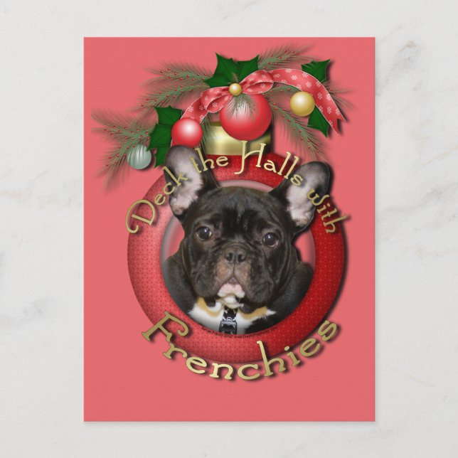 Cartes Pour Fêtes Annuelles Noël - Deck the Halls - Français - Turquoise (Devant)