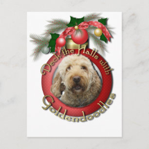 Cartes Pour Fêtes Annuelles Noël - Deck the Halls - Goldendoodles