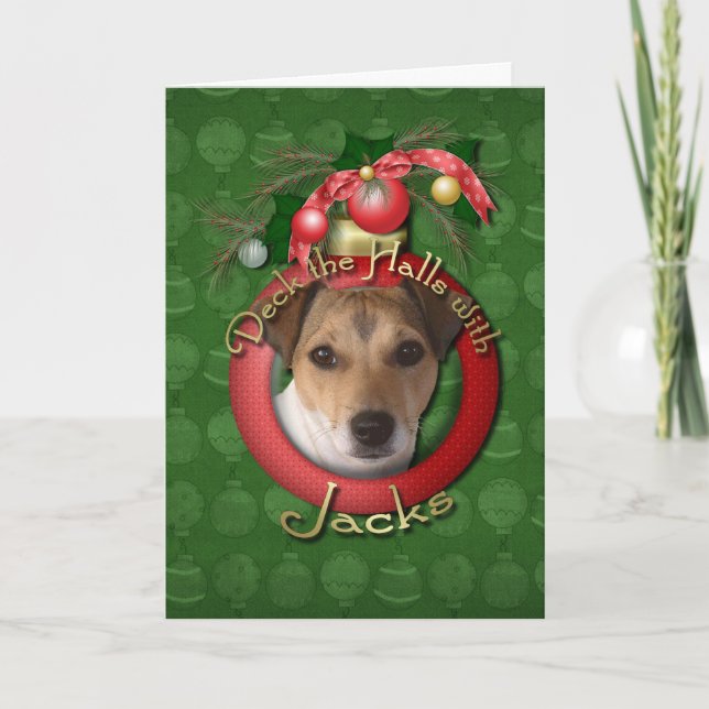 Cartes Pour Fêtes Annuelles Noël - Deck the Halls - Jacks (Devant)