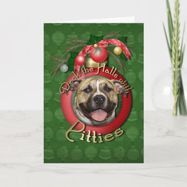 Cartes Pour Fêtes Annuelles Noël - Deck the Halls - Pitties - Tigger (Devant)