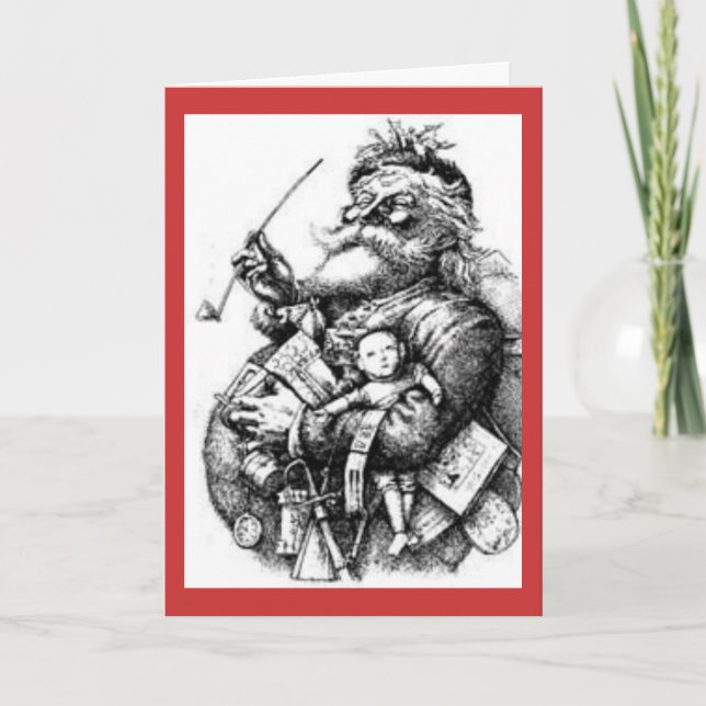 Cartes Pour Fêtes Annuelles Noël démodé (Devant)