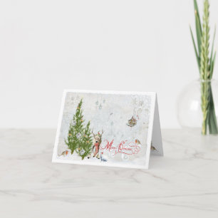 Cartes Pour Fêtes Annuelles Noël des bois