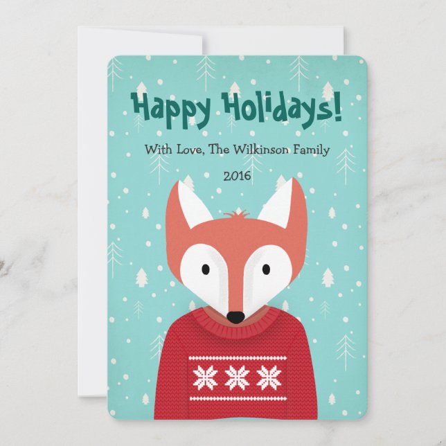 Cartes Pour Fêtes Annuelles Noël des bois (Devant)