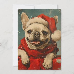Cartes Pour Fêtes Annuelles Noël des Bulldog français