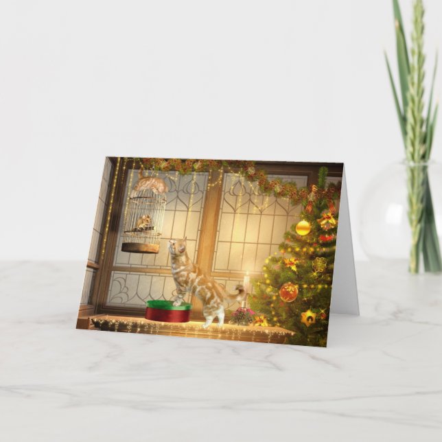 Cartes Pour Fêtes Annuelles Noël des chats et souris (Devant)