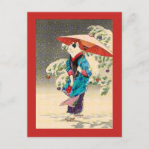 Noël des chats japonais ukiyoe