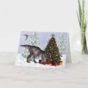Cartes Pour Fêtes Annuelles Noël des dinosaures