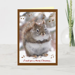 Cartes Pour Fêtes Annuelles Noël des écureuils chantants