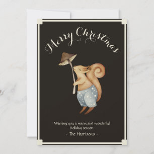 Cartes Pour Fêtes Annuelles Noël des écureuils de bois