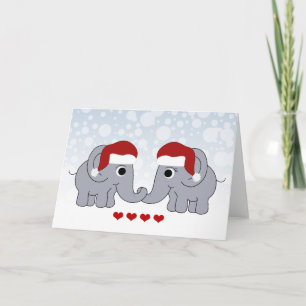 Cartes Pour Fêtes Annuelles Noël des éléphants