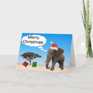 Cartes Pour Fêtes Annuelles Noël des éléphants