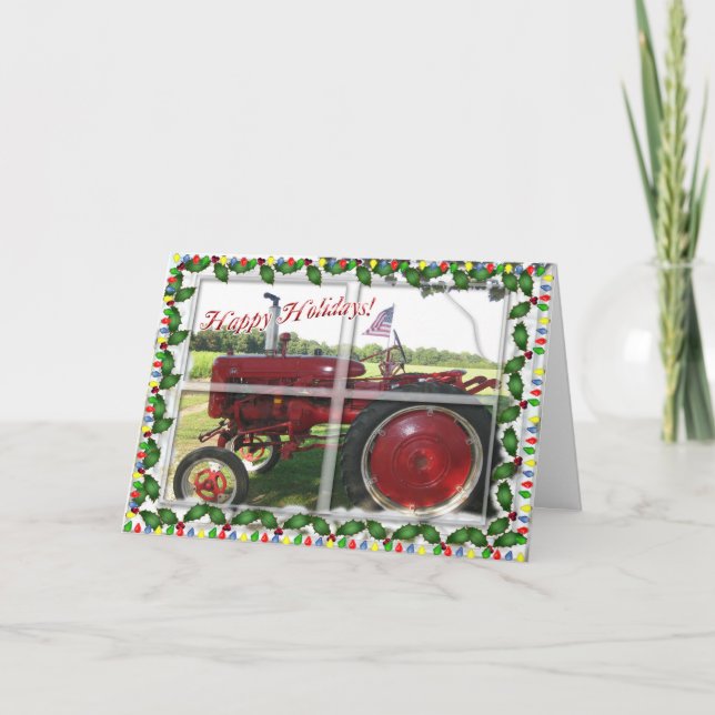 Cartes Pour Fêtes Annuelles Noël des fermiers américains (Devant)