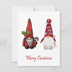 Cartes Pour Fêtes Annuelles Noël des mignons Gnomes Classiques