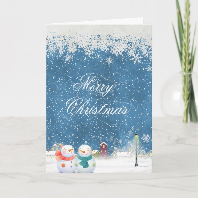 Cartes Pour Fêtes Annuelles Noël des motoneiges (Devant)