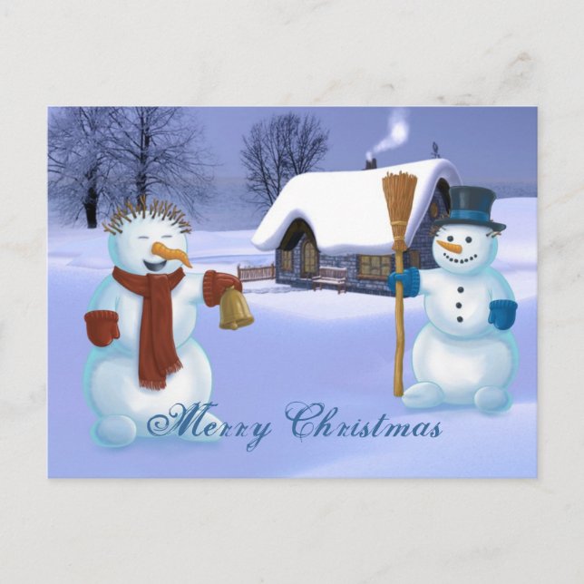 Cartes Pour Fêtes Annuelles Noël des motoneiges (Devant)
