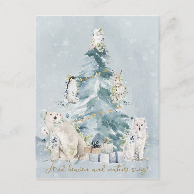 Cartes Pour Fêtes Annuelles Noël des neiges (Devant)