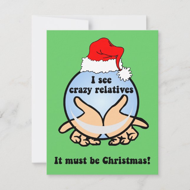 Cartes Pour Fêtes Annuelles Noël des parents fous (Devant)