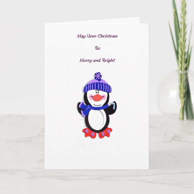 Cartes Pour Fêtes Annuelles Noël des pingouins (Devant)