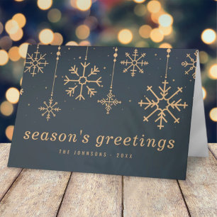 Cartes Pour Fêtes Annuelles Noël des snowflics d'hiver modernes