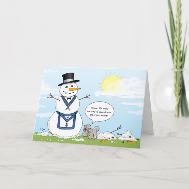 Cartes Pour Fêtes Annuelles Noël des Snowman (Devant)