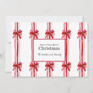 Cartes Pour Fêtes Annuelles Noël des vaches roses et rouges