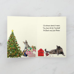 Cartes Pour Fêtes Annuelles Noël détendu de Callie Muffin - Noël de chat