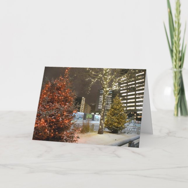 Cartes Pour Fêtes Annuelles Noël Détroit (Devant)