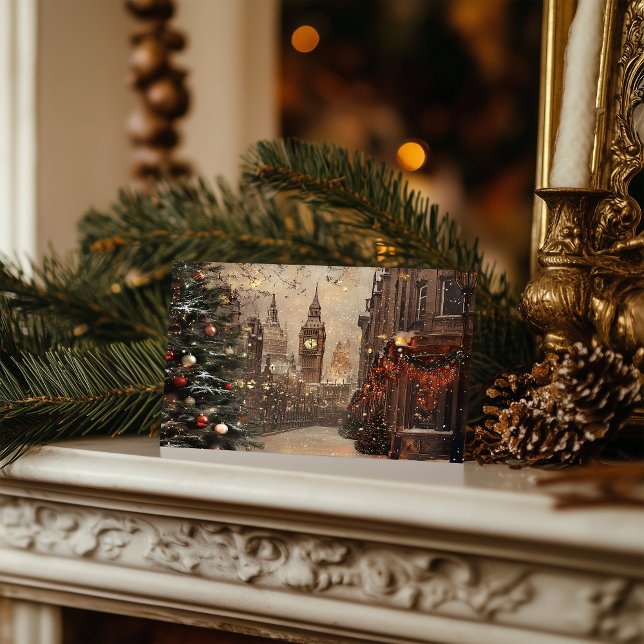 Cartes Pour Fêtes Annuelles Noël d'hiver de Londres victorienne (Créateur téléchargé)