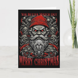 Cartes Pour Fêtes Annuelles Noël d'horreur Père Noël