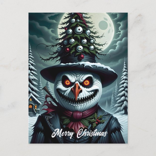 Cartes Pour Fêtes Annuelles Noël d'horreur Snowman (Devant)