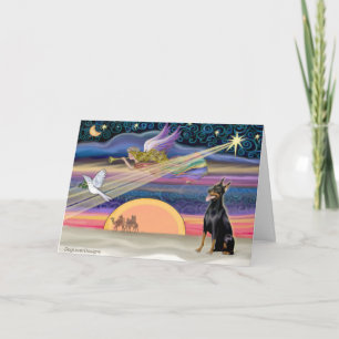 Cartes Pour Fêtes Annuelles Noël - Doberman 1 -
