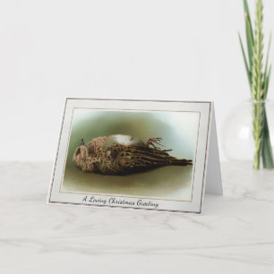 Cartes Pour Fêtes Annuelles Noël d'oiseau mort victorien