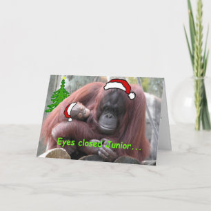 Cartes Pour Fêtes Annuelles Noël d'Orangoutan