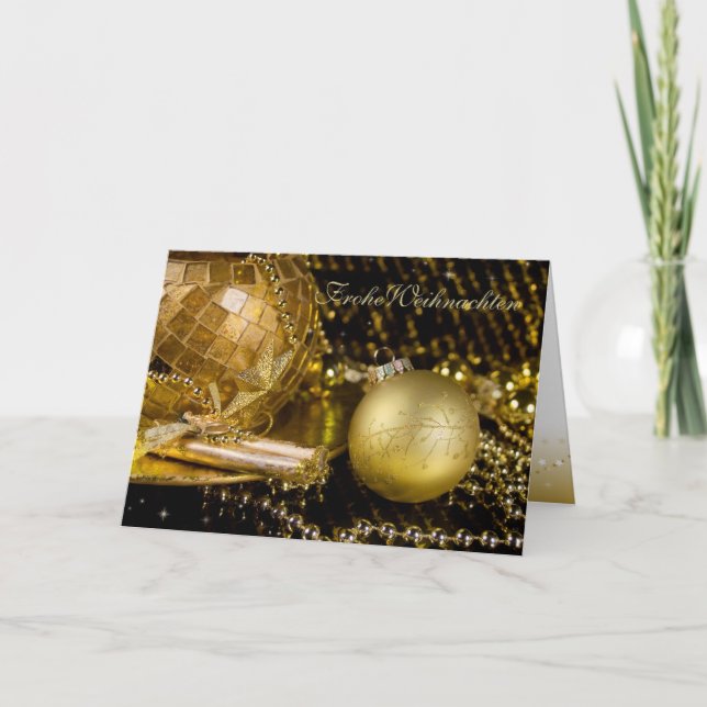 Cartes Pour Fêtes Annuelles Noël doré (Devant)