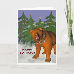 Cartes Pour Fêtes Annuelles noël d'ours