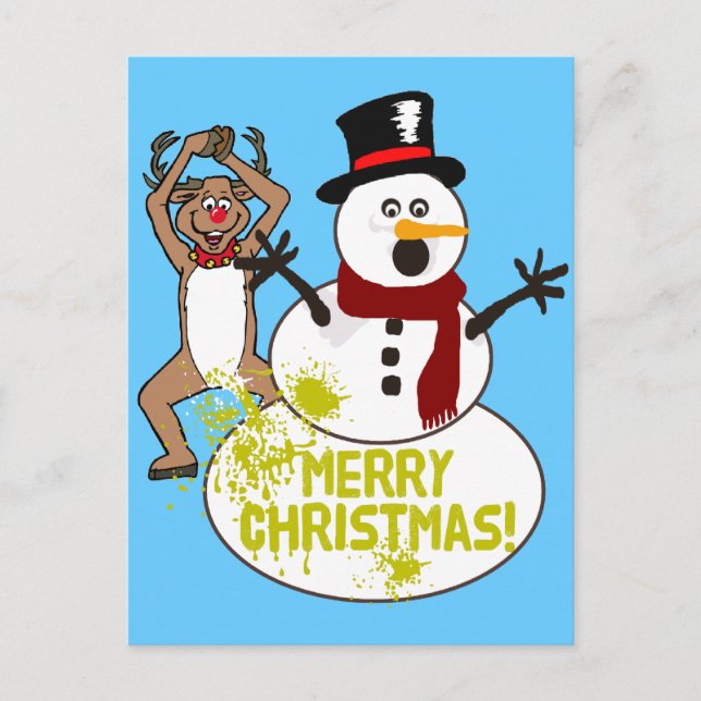 Cartes Pour Fêtes Annuelles Noël drôle (Devant)