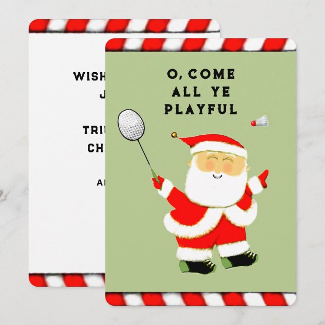 Cartes Pour Fêtes Annuelles Noël drôle (Devant / Derrière)