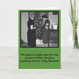 Cartes Pour Fêtes Annuelles Noël drôle anti-Démocrates