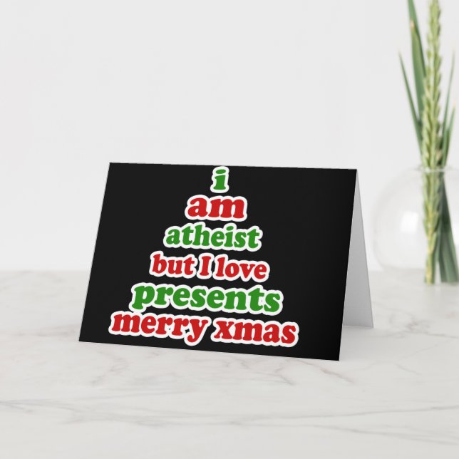 Cartes Pour Fêtes Annuelles Noël drôle athée (Devant)